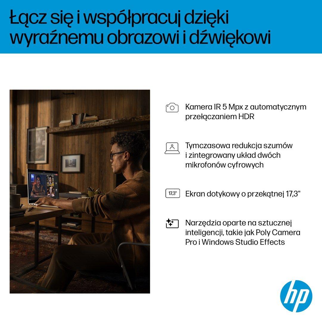 HP OmniBook 7 17-DC0073CL Ultra 7 258V 17.3"FHD Touch 32GB SSD1TB BT BLKB GeForce RTX 4050 6GB Win11 Silver (REPACK) 2Y — zdjęcie 9