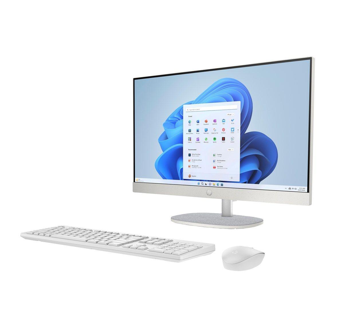 HP AIO 24-cr0124nw i3-N300 23.8"FHD IPS 250nits AG 8GB DDR4 3200 SSD512 UHD Cam720p kB+Mouse Win11 Shell White 2Y — zdjęcie 2