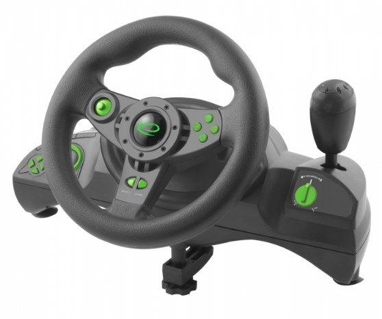 Kierownica Esperanza Nitro EGW102 (PC, PS3; kolor czarny) (OUTLET)