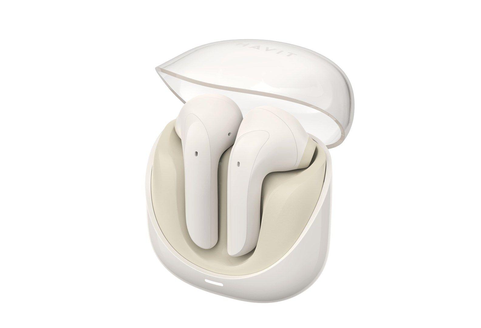 Słuchawki Bluetooth Havit TW974 Modern Buds (beżowy) — zdjęcie 4