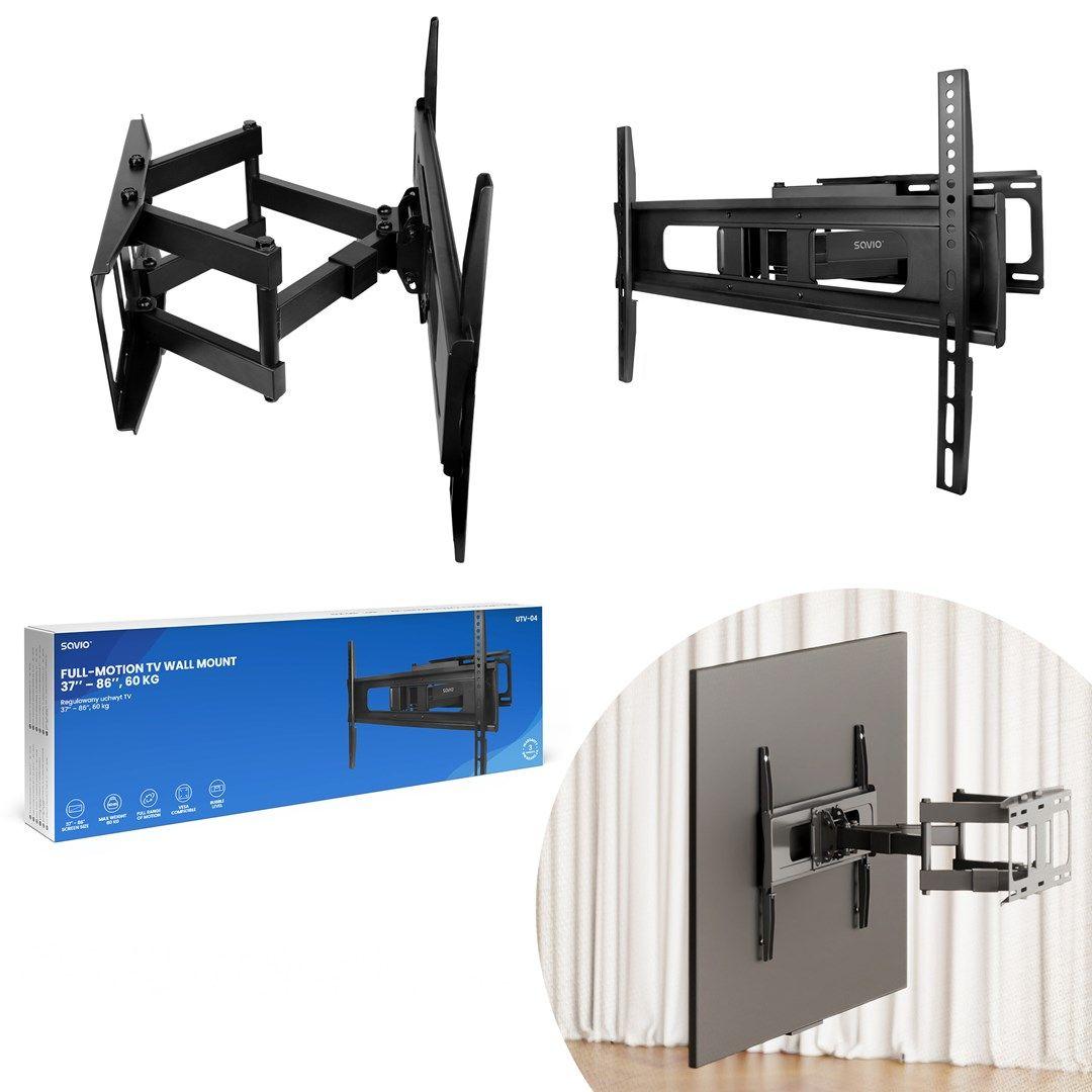 SAVIO REGULOWANY UCHWYT TV UTV-04 37’’– 86’’ 60 KG — zdjęcie 10