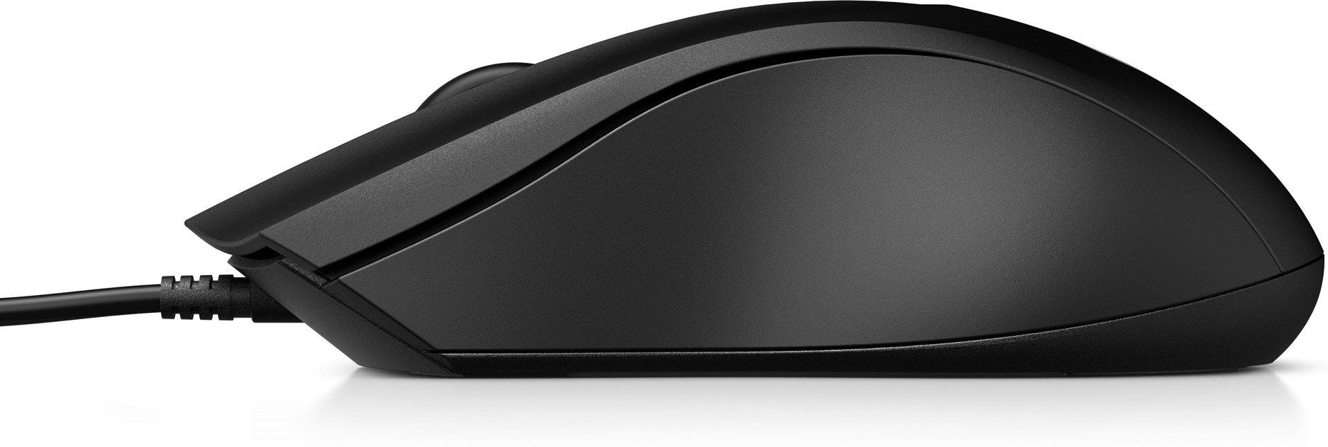Mysz HP Wired Mouse 100 przewodowa czarna 6VY96AA — zdjęcie 2