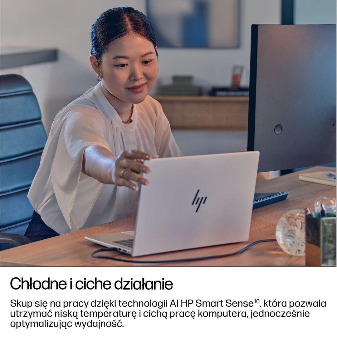 HP EliteBook 8 G1i Ultra 5 225U 16"WUXGA 400nits LBL AG 16GB DDR5 5600 SSD512 Intel Arc Cam 5M+IR+ISP 62Wh W11Pro Aluminium Glacier Silver 3Y OnSite — zdjęcie 8