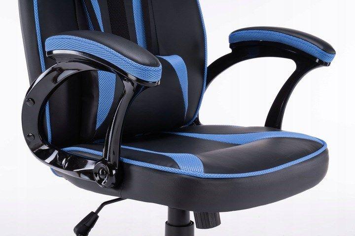 FOTEL OBROTOWY GAMINGOWY KRZESŁO DRIFT NIEBIESKI — zdjęcie 7