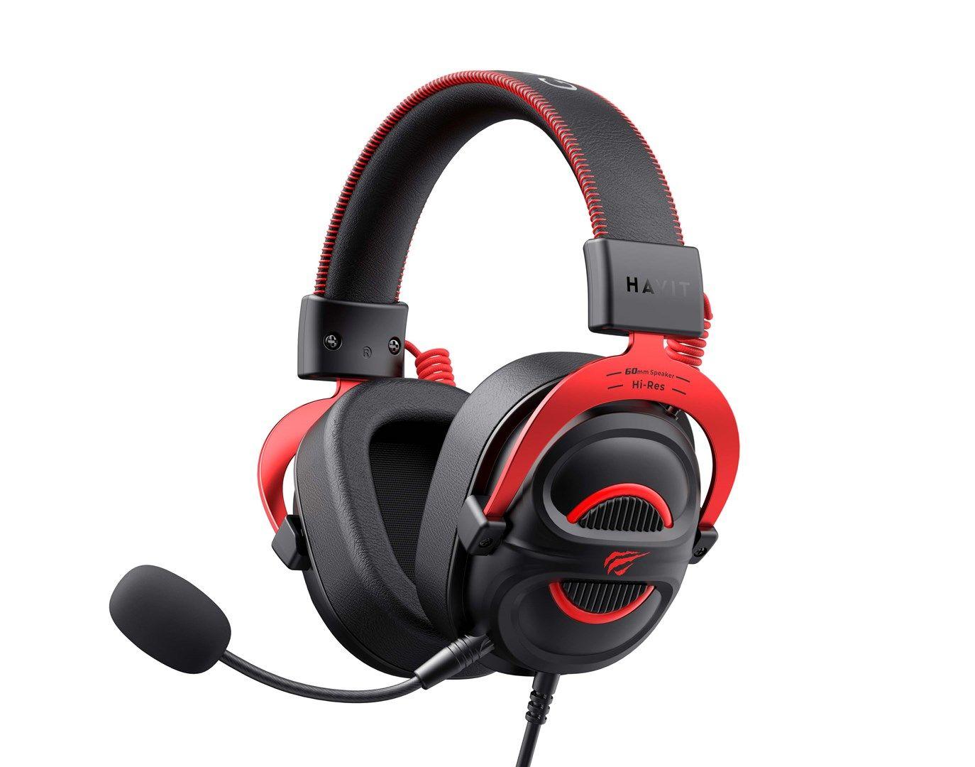 Słuchawki gamingowe Havit H2002E Pro (czarny/czerwony) — zdjęcie 3