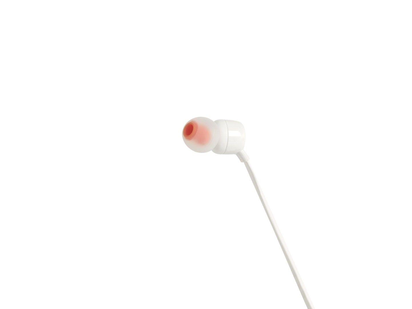 Słuchawki JBL T110 (biały, z mikrofonem) — zdjęcie 2