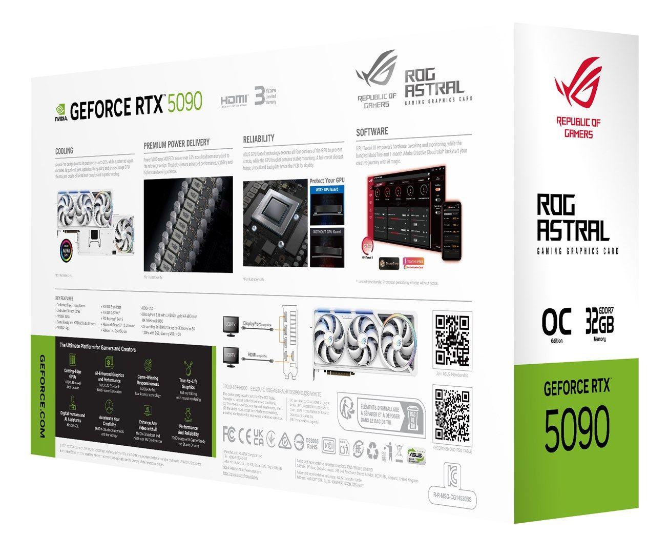 Karta graf. ASUS ROG ASTRAL RTX 5090 32GB OC WHITE — zdjęcie 12
