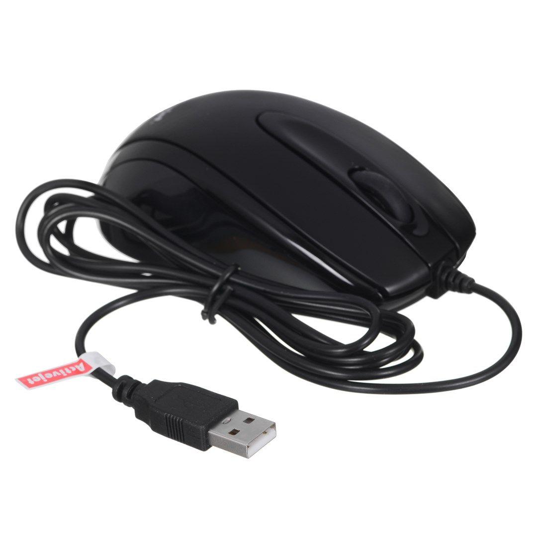 Activejet AMY-083 Mysz przewodowa USB (optyczna; 1000 DPI; czarna) — zdjęcie 5