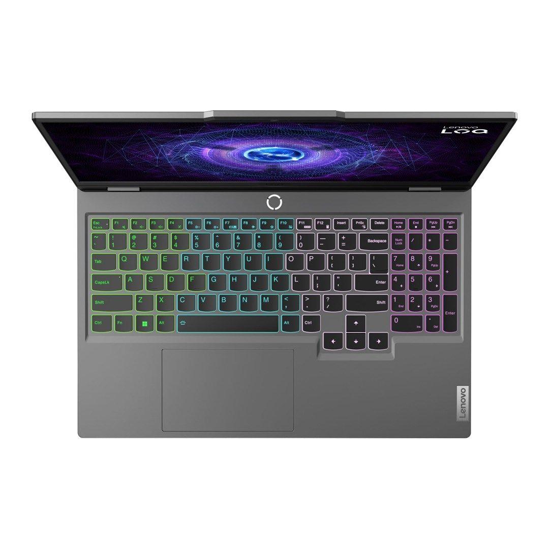 Lenovo LOQ 15IAX9 i5-12600HX 15.6"FHD IPS 300nits 144Hz AG 16GB DDR5 4800 SSD512 GeForce RTX 4050_6GB Lan Cam720p 60Wh Win11 Luna Grey — zdjęcie 6
