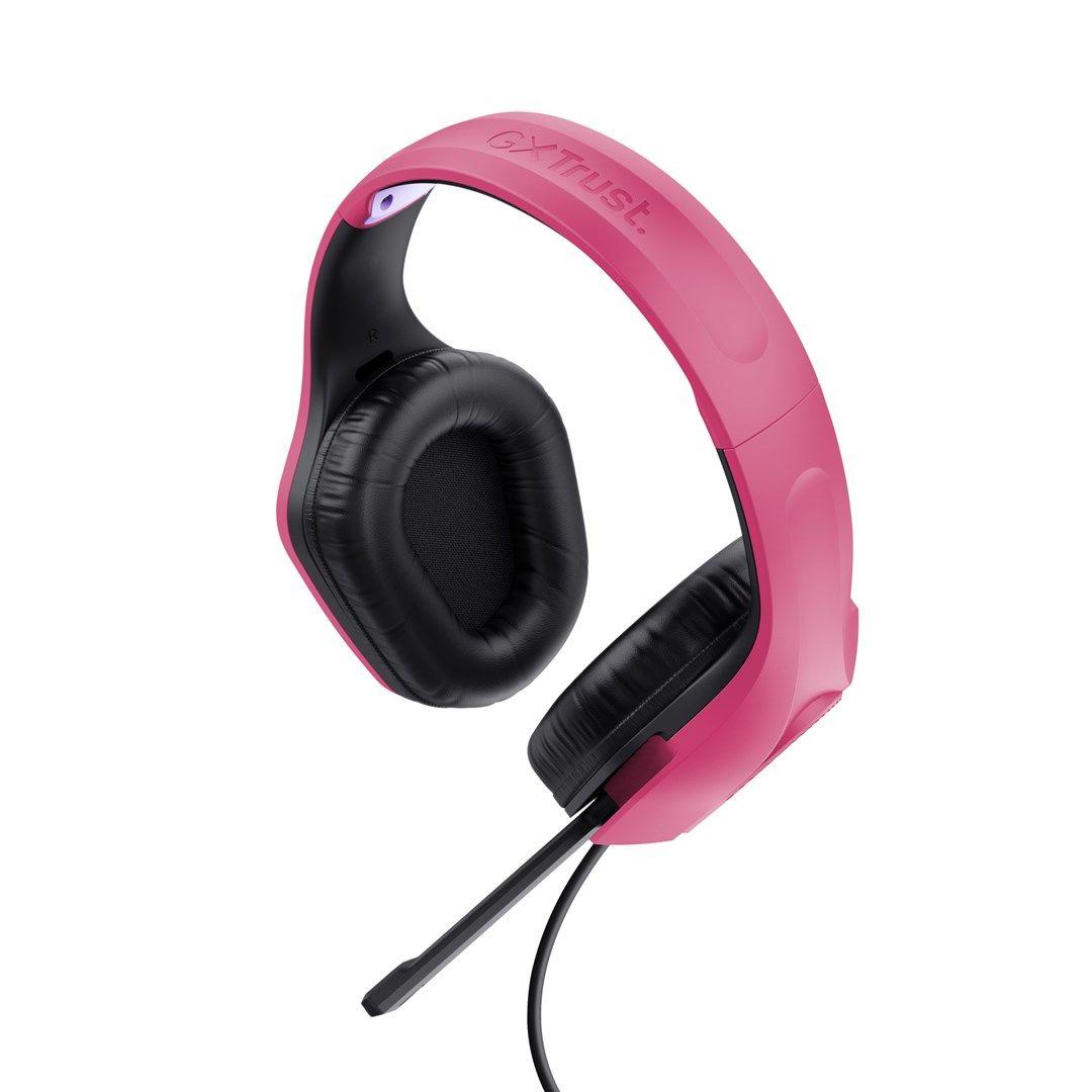 Słuchawki TRUST GXT415P ZIROX HEADSET - PINK 24992 — zdjęcie 6