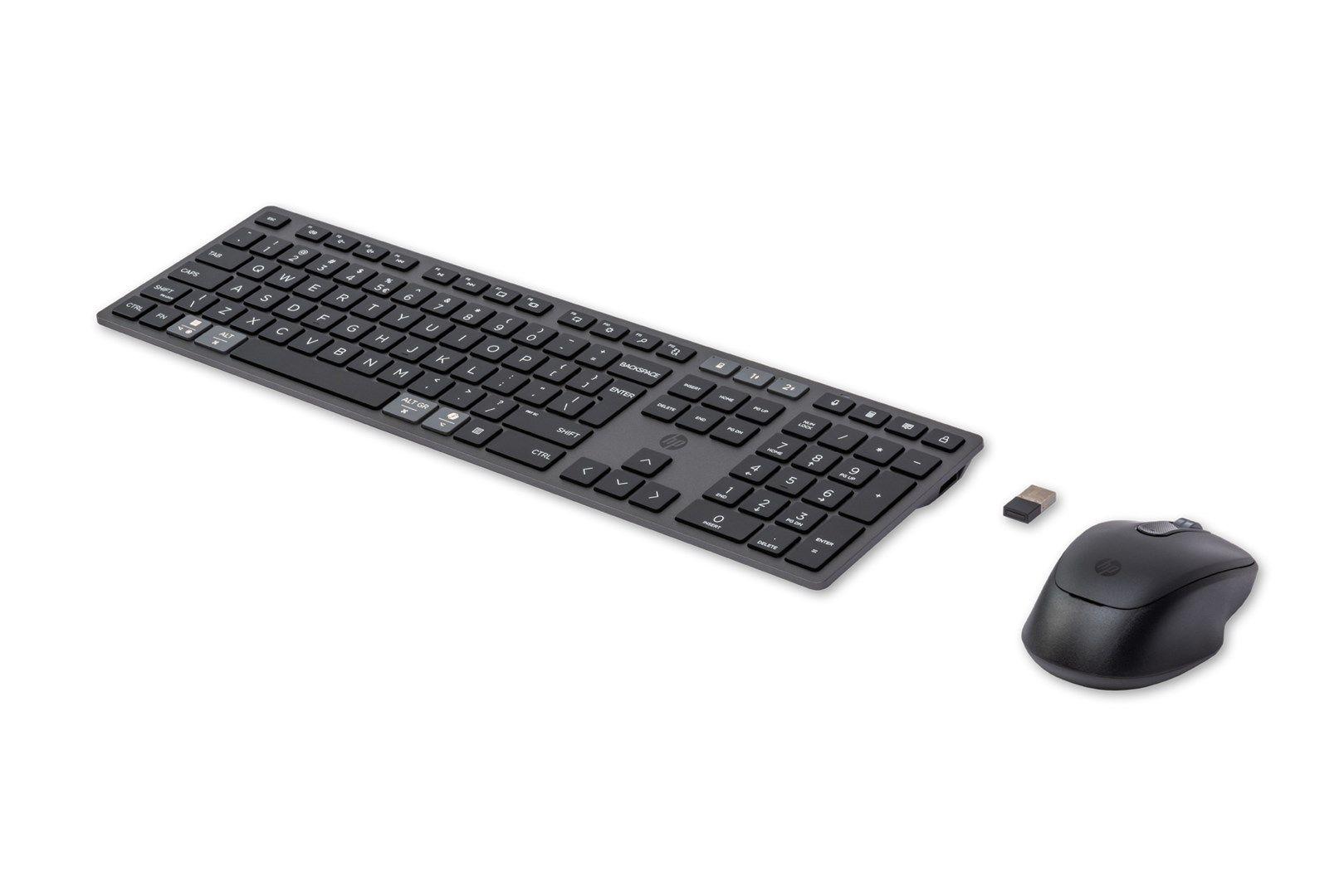 Zestaw klawiatura + mysz HP 720 Multi-Device Rechargeable Wireless Keyboard and Mouse Combo bezprzewodowe z akumulatorem czarne 9T5A9AA — zdjęcie 2