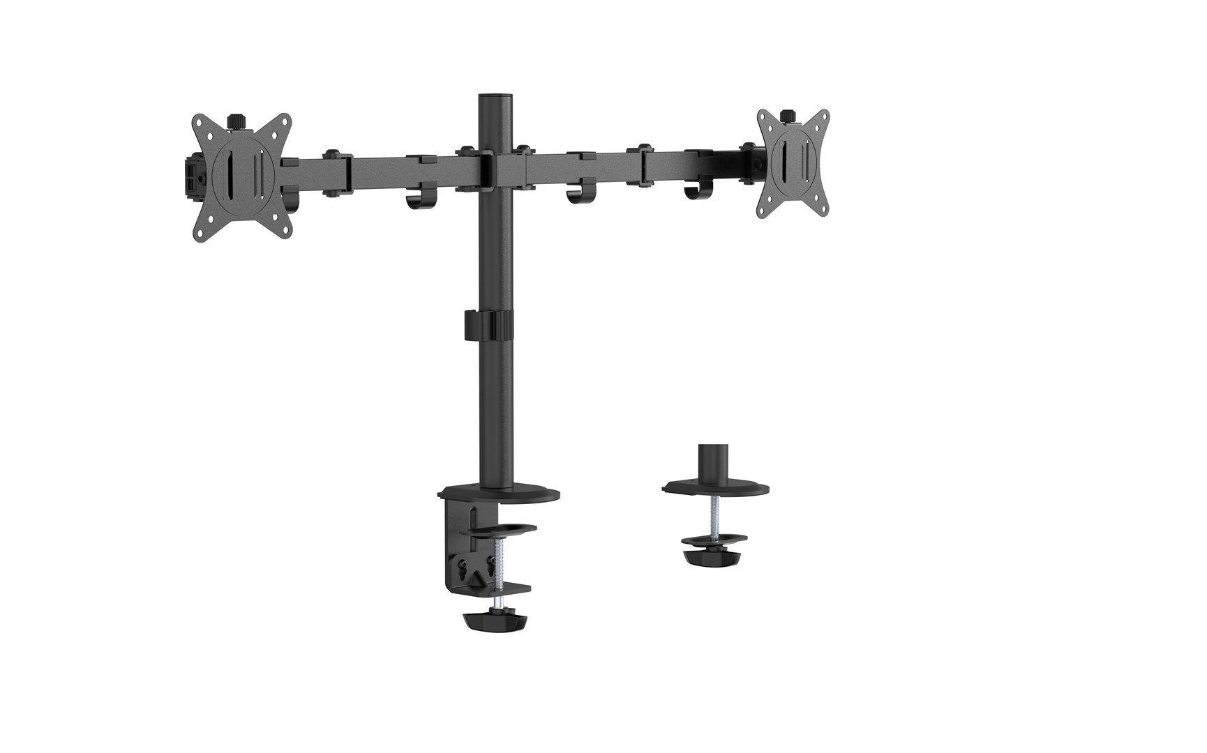 GEMBIRD BIURKOWE REGULOWANE RAMIĘ/UCHWYT NA 2 MONITORY 17-32, 100X100MM, DO 9KG — zdjęcie 4