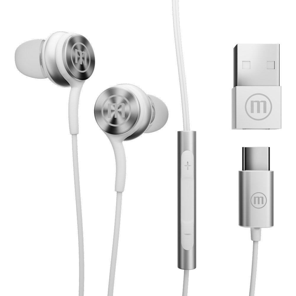 MAXELL XC1 Słuchawki przewodowe USB-C connector białe — zdjęcie 2