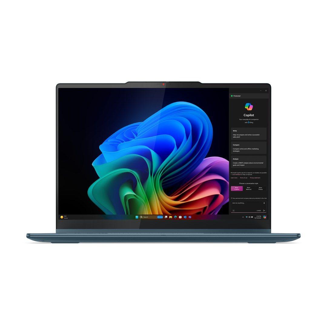 Lenovo Yoga 7 2-in-1 14AKP10 Ryzen AI 5 340 14.0"WUXGA Touch OLED 400nits Glossy 60Hz 16GB LPDDR5-6400 SSD512 Radeon 840M Graphics Cam 5.0MP 70Wh Win11 Tidal Teal — zdjęcie 8