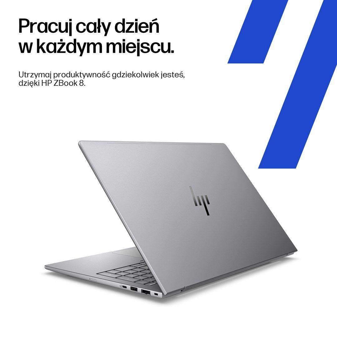 HP ZBook 8 G1i 14 Ultra 7 255H 14.0"WUXGA 400nits AG 16GB DDR5 6400 SSD1TB RTX 500 Ada_4GB Cam IR 5 Mpx AI 77Wh W11Pro 3Y OnSite — zdjęcie 6