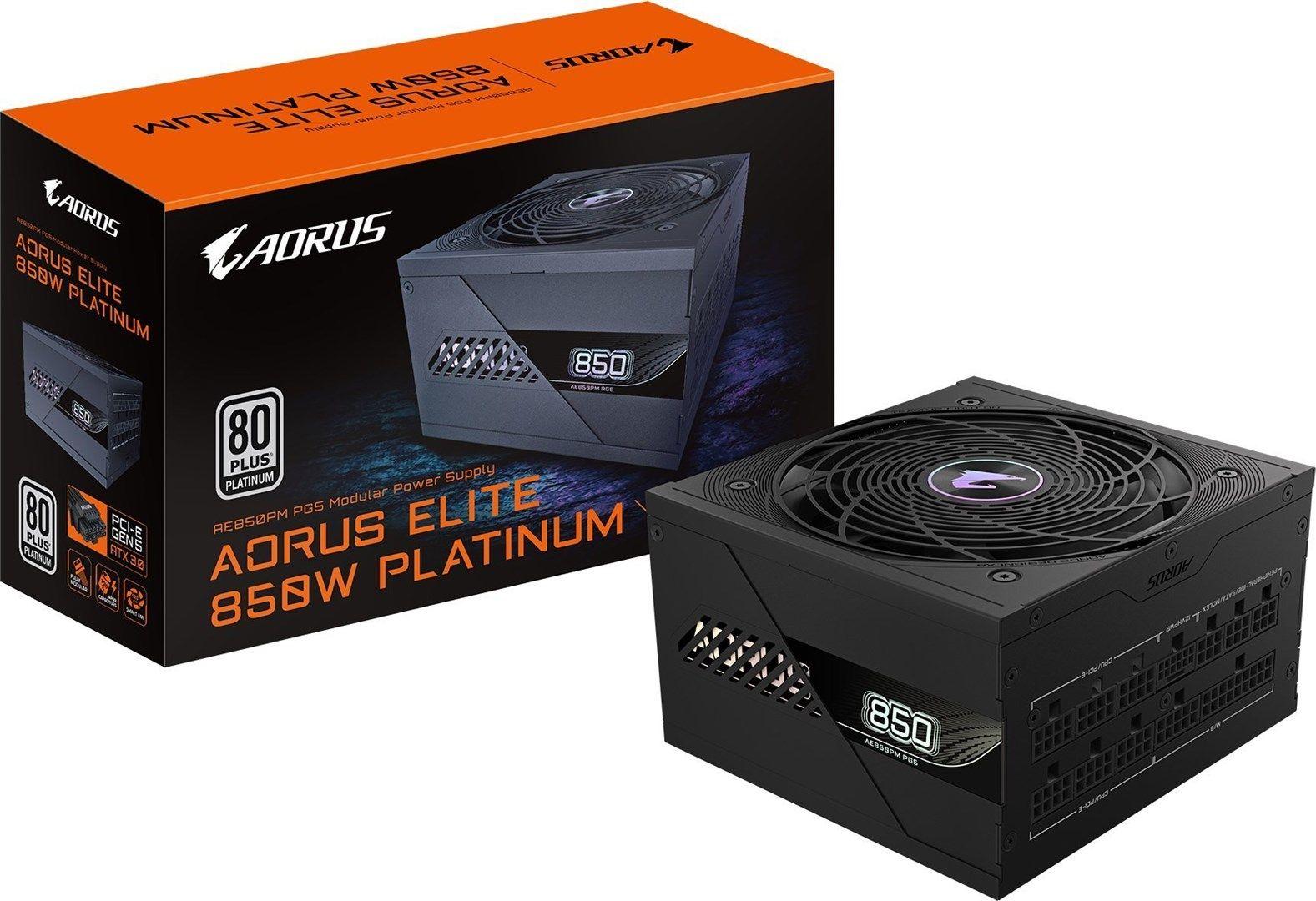 Zasilacz Gigabyte Aorus Elite Platinum ATX 3.1 850W — zdjęcie 1