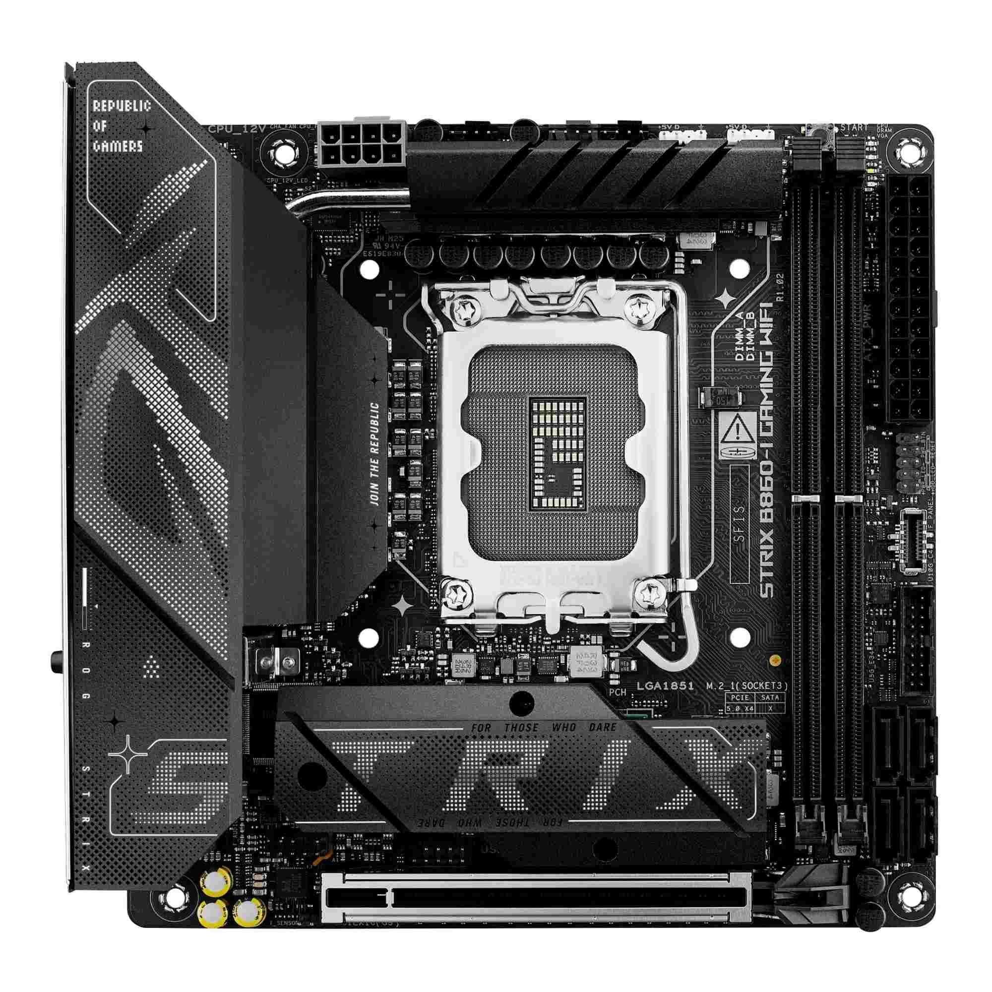 Płyta Asus ROG STRIX B860-I GAMING WIFI /B860/DDR5/SATA3/M.2/TB4/WiFi/BT/PCIe5.0/s.1851/Mini-ITX — zdjęcie 1