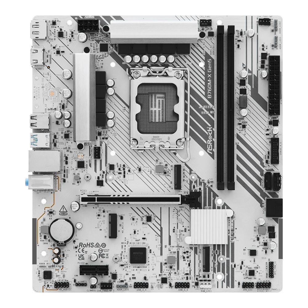 Płyta ASRock B760M-X GEN5 /B760/DDR5/SATA3/M.2/USB3.0/PCIe5.0/s.1700/mATX — zdjęcie 1