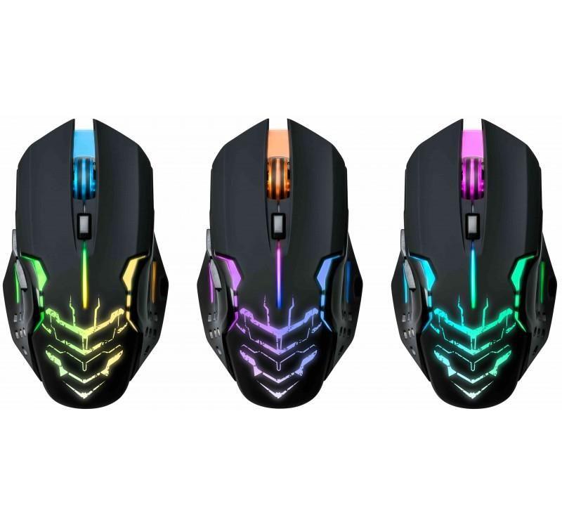 Mysz bezprzewodowa Defender KATANA GM-511 optyczna 3200dpi czarna RGB AKUMULATOR 7 przycisków Gaming bezklikowa silent — zdjęcie 5