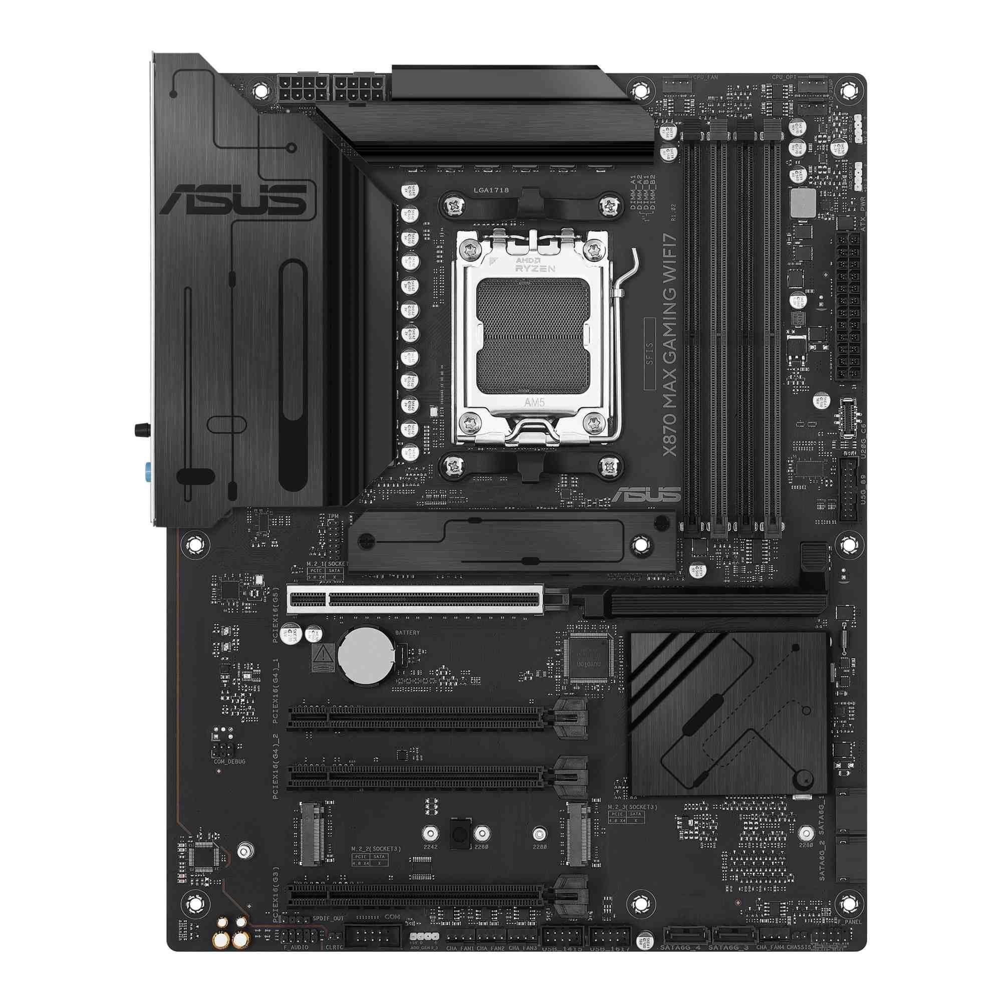 Płyta Asus X870 MAX GAMING WIFI7 /AMD X870/DDR5/SATA3/M.2/USB4/WiFi/BT/PCIE5.0/AM5/ATX — zdjęcie 1