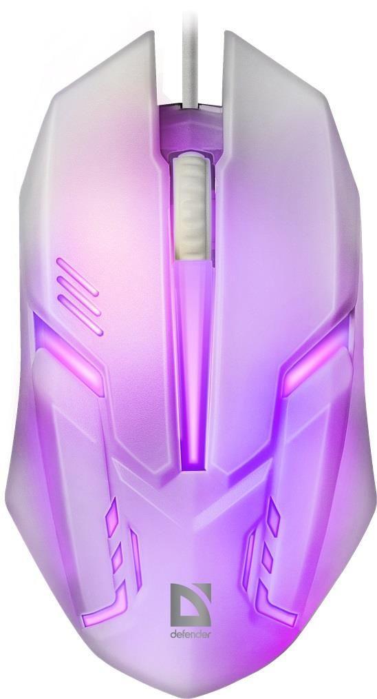 Mysz przewodowa Defender CYBER MB-560L 1200dpi 3P biała — zdjęcie 2