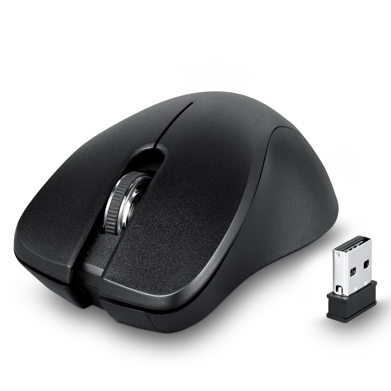 Mysz bezprzewodowa Perixx PERIMICE-621 optyczna 1600dpi 2.4 GHz, czarna, silent, cicha, bezklikowa — zdjęcie 2