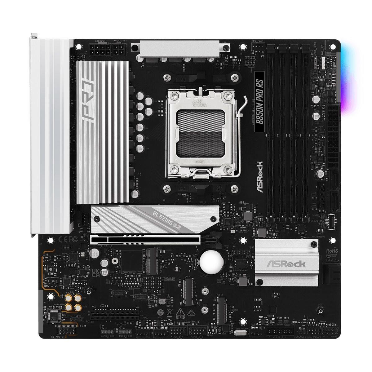 Płyta ASrock B850M Pro RS /AMD B850/DDR5/SATA3/M.2/USB3.1/PCIe5.0/AM5/mATX — zdjęcie 1