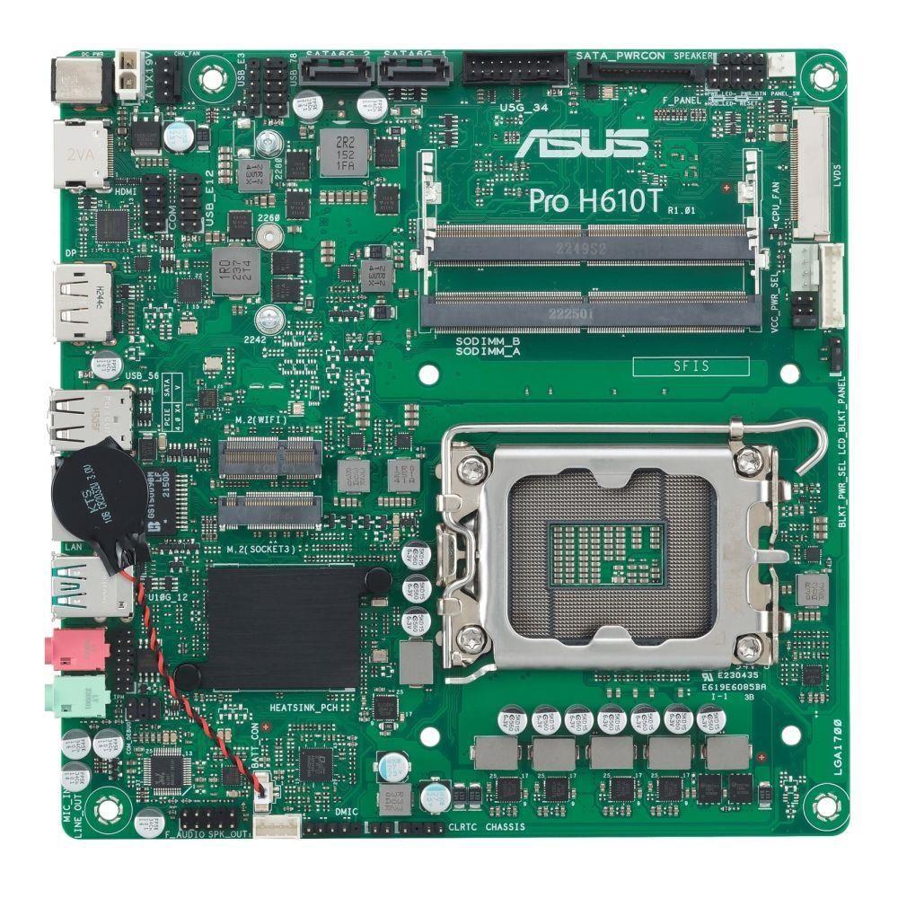 Płyta Asus Pro H610T-CSM /H610/DDR5/SATA3/M.2/USB3.1/s.1700/mITX — zdjęcie 1