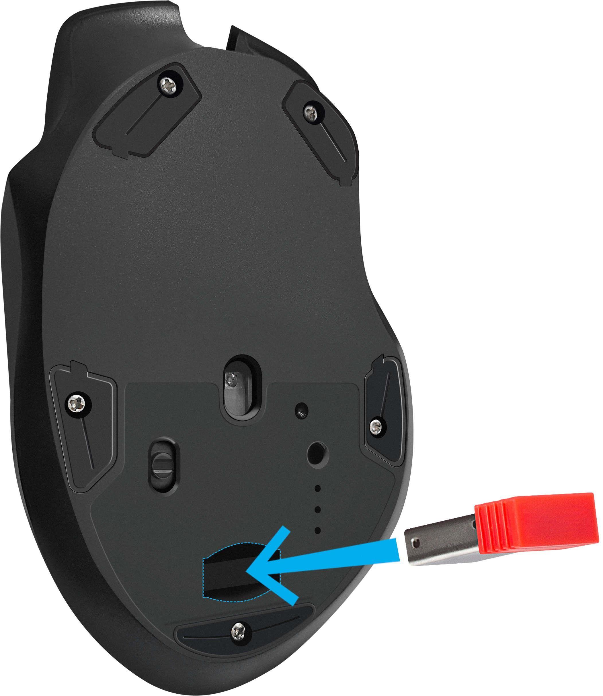 Mysz bezprzewodowa Defender THUNDER GM-213 optyczna 1600dpi czarna RGB AKUMULATOR 8 przycisków Gaming — zdjęcie 4