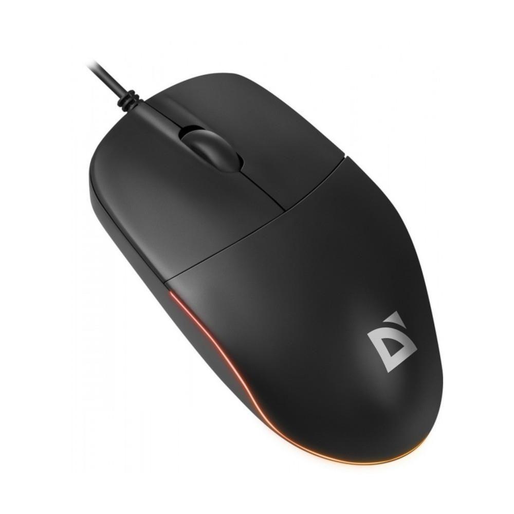 Mysz przewodowa Defender AZORA MB-241 OPTICAL 1200dpi 3P czarna kabel 1.8 m — zdjęcie 1