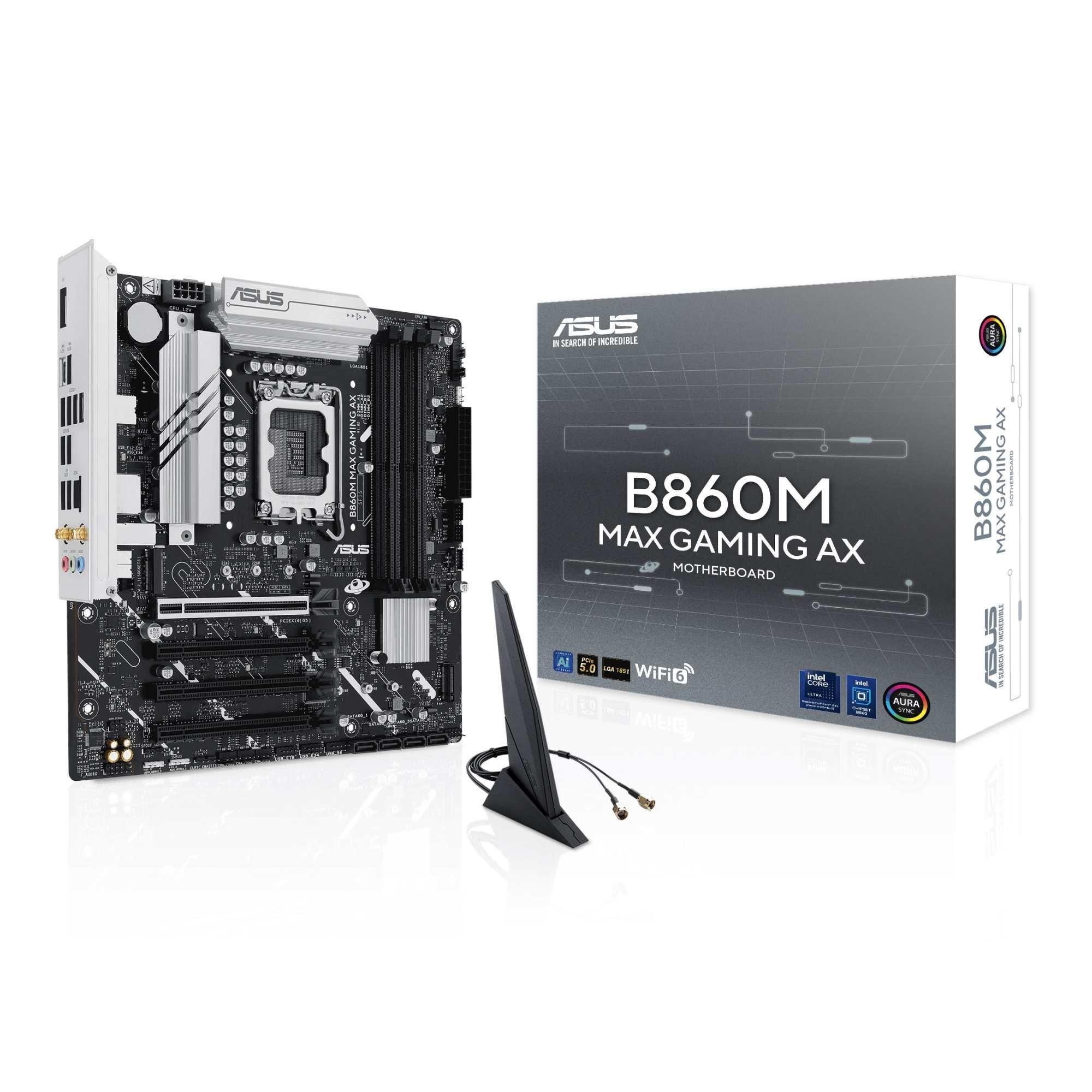 Płyta Asus B860M MAX GAMING AX /B860/DDR5/SATA3/M.2/USB3.2/WiFi/BT/PCIe5.0/s.1851/M-ATX — zdjęcie 6