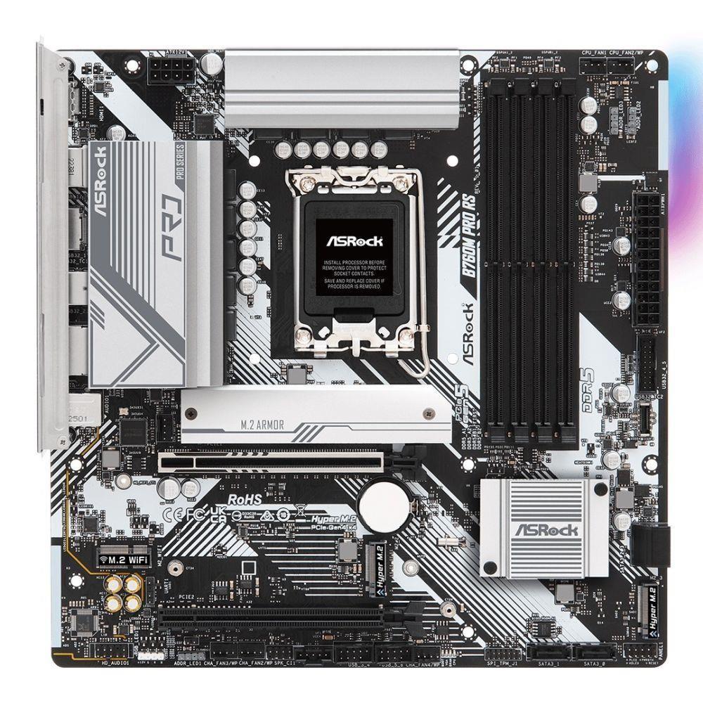 Płyta ASRock B760M PRO RS /B760/DDR5/SATA3/M.2/USB3.0/PCIe5.0/s.1700/mATX — zdjęcie 1