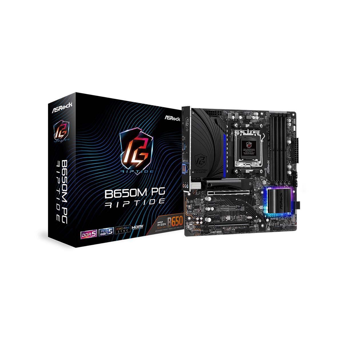 Płyta ASrock B650M PG RIPTIDE /AMD B650/DDR5/SATA3/M.2/USB3.1/PCIe4.0/AM5/mATX — zdjęcie 5