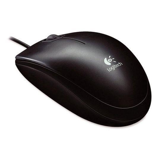 Mysz przewodowa Logitech B100 OEM optyczna czarna — zdjęcie 1