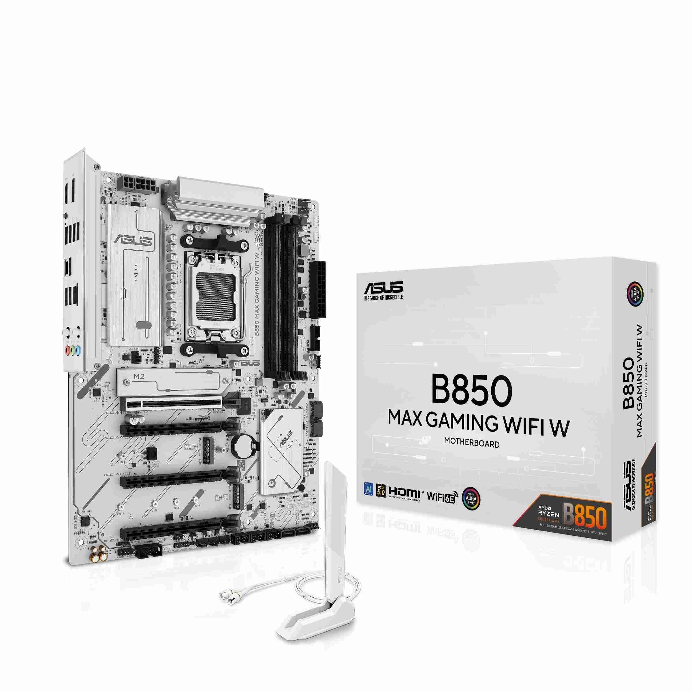 Płyta Asus B850 MAX GAMING WIFI W /AMD B850/DDR5/SATA3/M.2/USB3.1/PCIe5.0/WiFi/BT/AM5/ATX — zdjęcie 7