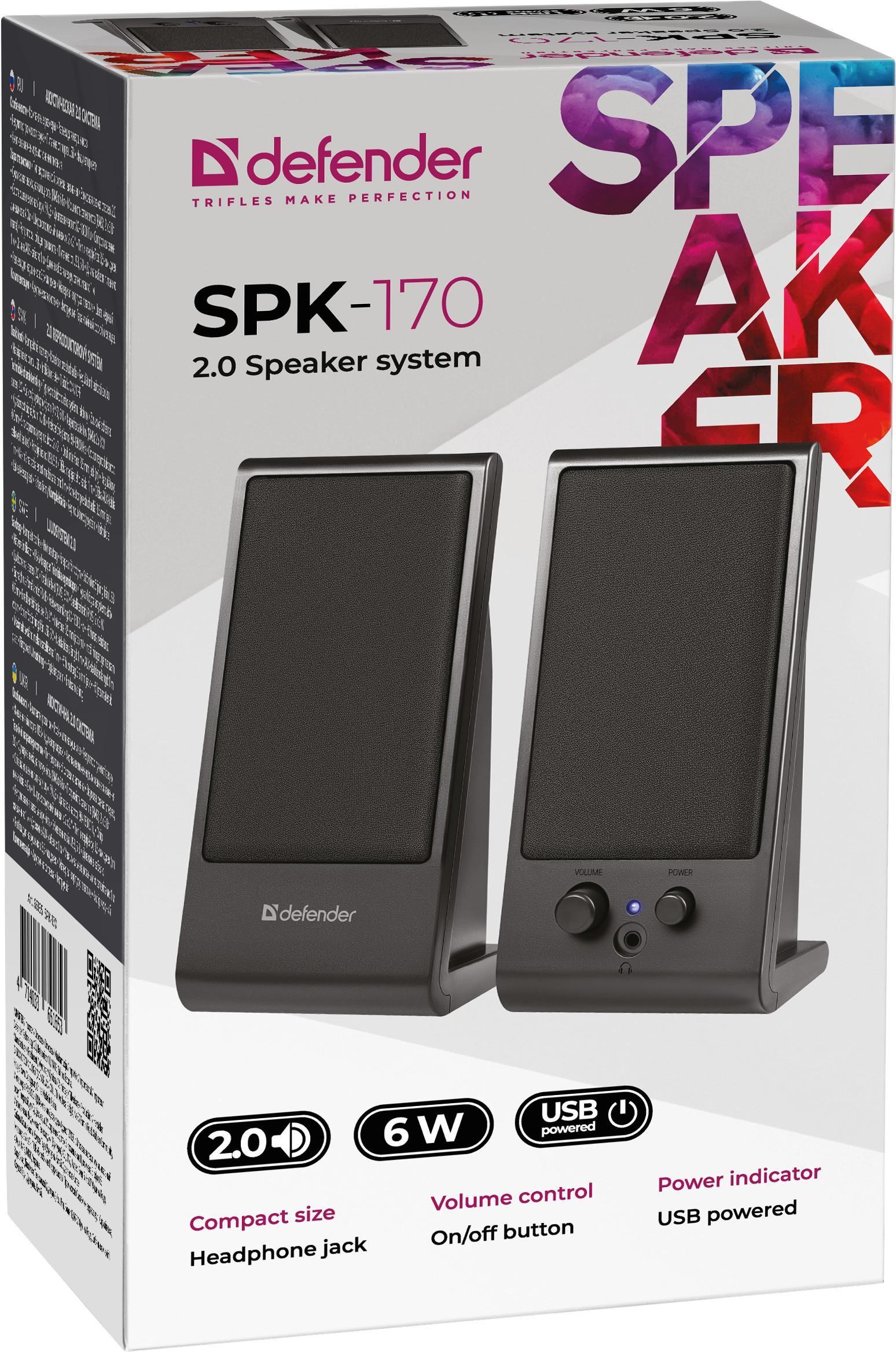 Głośniki Defender SPK-170 2.0 6W USB — zdjęcie 4
