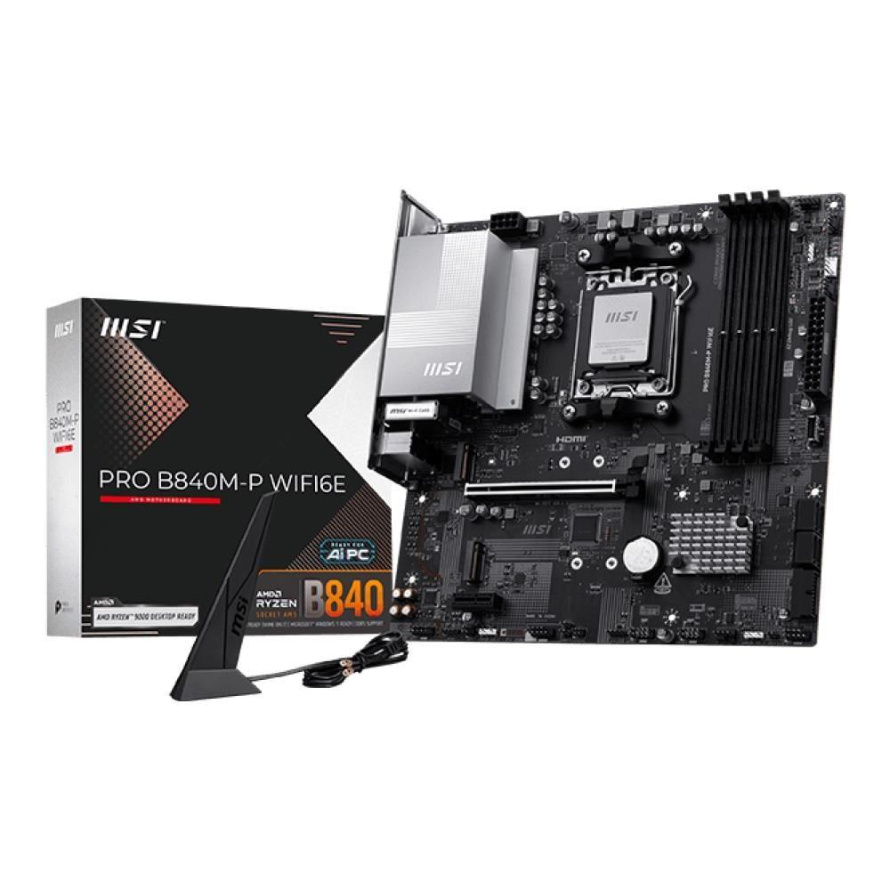 Płyta MSI PRO B840M-P WIFI6E /AMD B840/DDR5/SATA3/M.2/USB3.1/WiFi/BT/PCIe4.0/AM5/mATX — zdjęcie 5