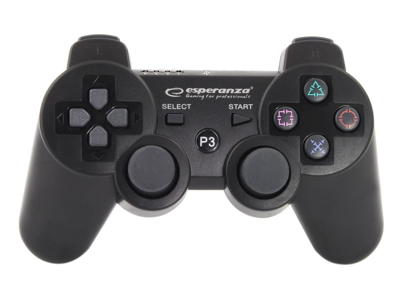 Gamepad bezprzewodowy Bluetooth PS3 Esperanza "Marine" czarny — zdjęcie 4