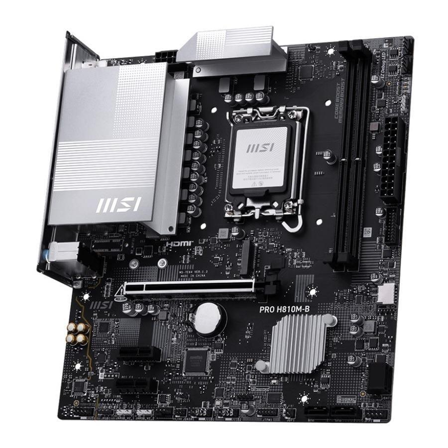 Płyta MSI PRO H810M-B /H810/DDR5/SATA3/M.2/USB3.1/PCIe5.0/s.1851/M-ATX — zdjęcie 2