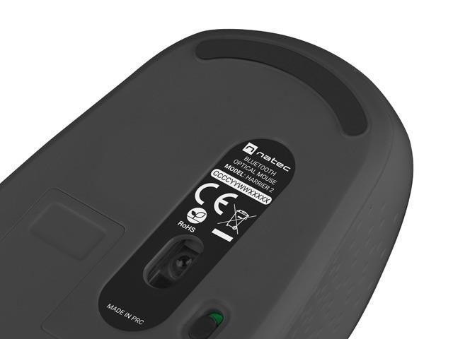 Mysz bezprzewodowa Natec Harrier 2 bluetooth 5.1 1600 DPI z cichym klikiem czarna — zdjęcie 4