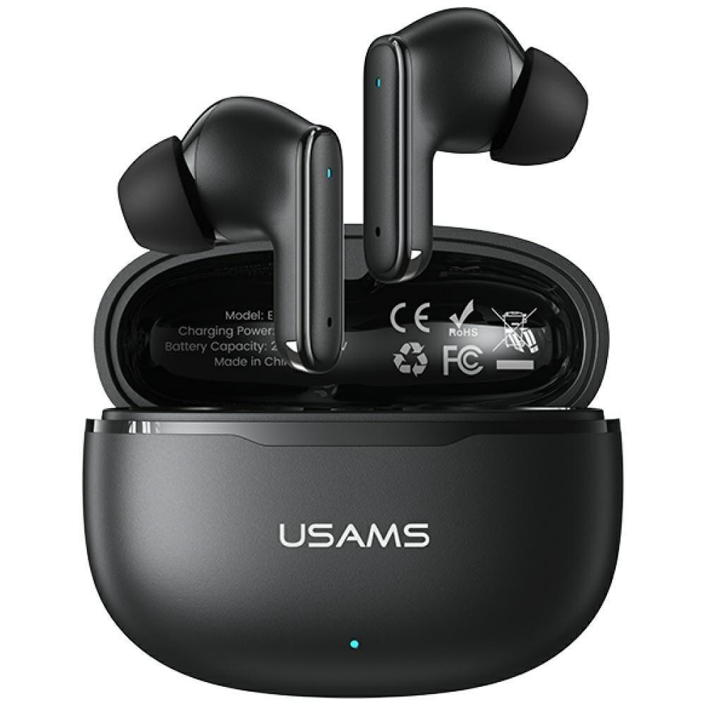 Słuchawki z mikrofonem Usams E05 TWS Bluetooth 5.0+ stacja dokująca - czarne — zdjęcie 1