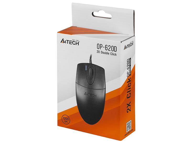 Mysz przewodowa A4tech OP-620D optyczna USB czarna — zdjęcie 4