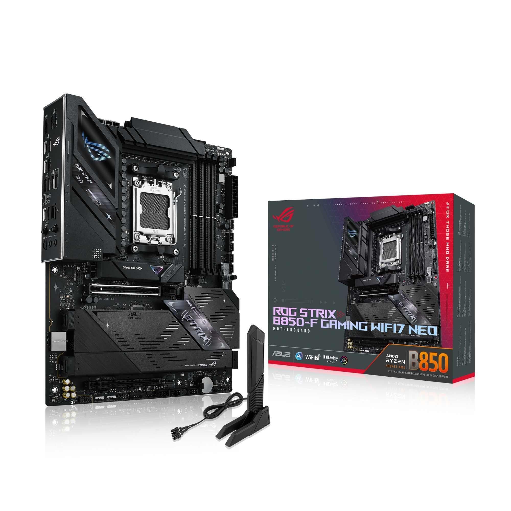 Płyta Asus ROG STRIX B850-F GAMING WIFI7 NEO /AMD B850/DDR5/SATA3/M.2/USB3.2/PCIe5.0/WiFi/BT/AM5/ATX — zdjęcie 9