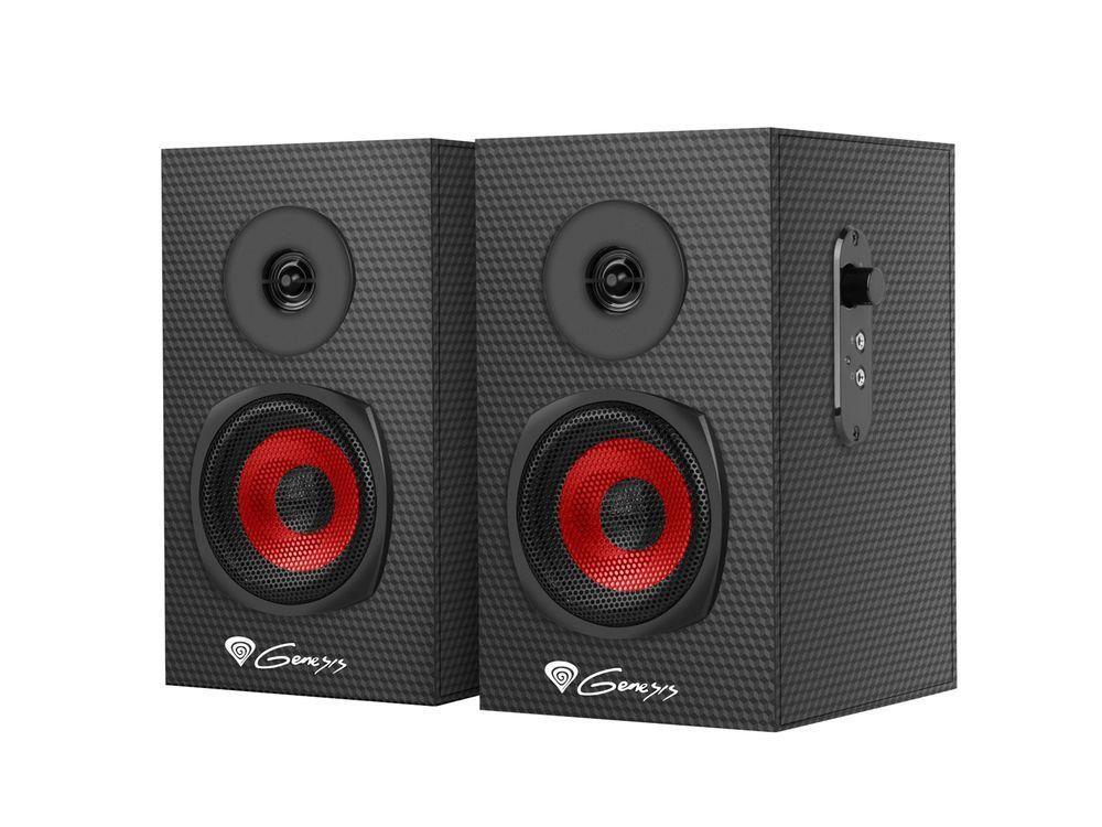 Głośniki Genesis Helium 200 2.0 20W RMS czarno-czerwone — zdjęcie 1