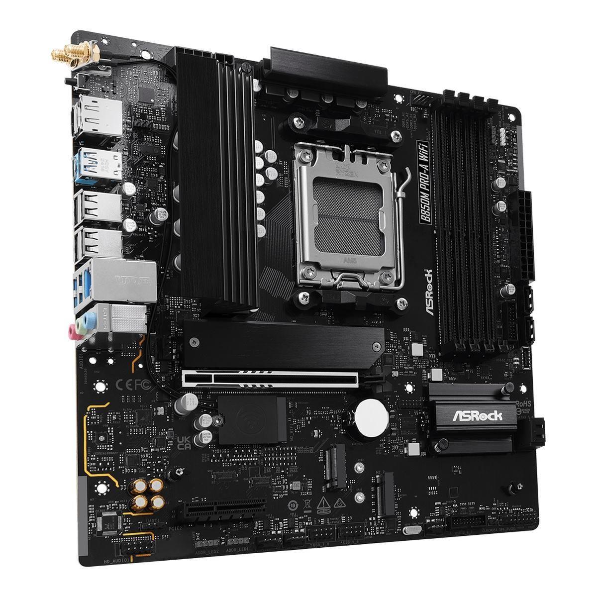 Płyta ASrock B850M Pro-A WiFi /AMD B850/DDR5/SATA3/M.2/USB3.1/WiFi/BT/PCIe5.0/AM5/mATX — zdjęcie 2