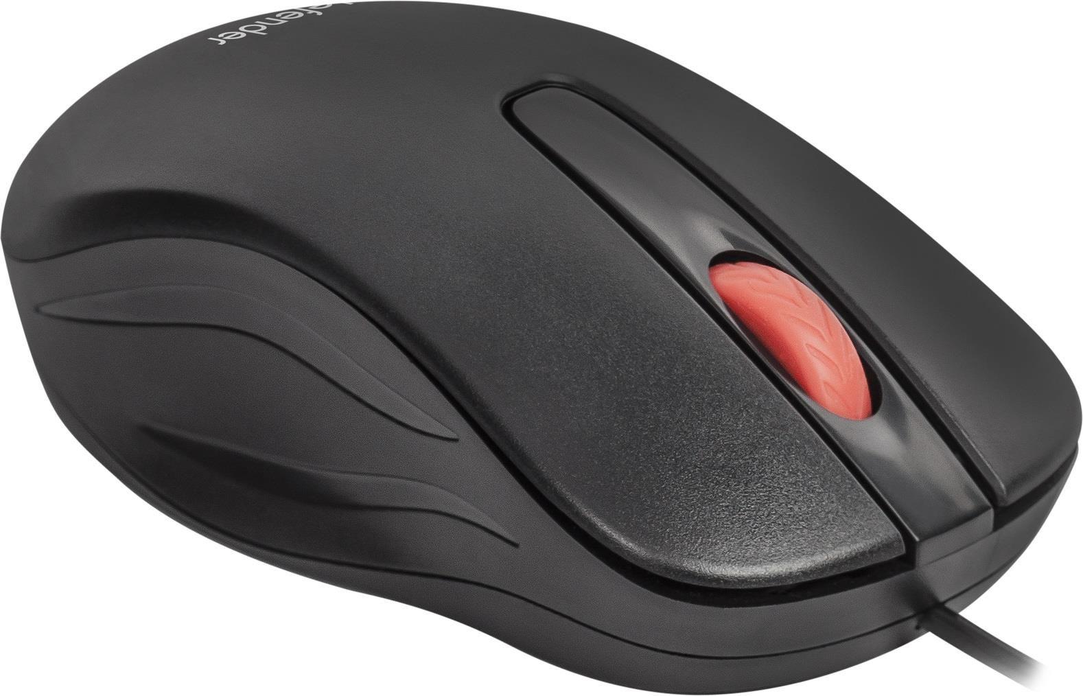 Mysz przewodowa Defender POINT MM-756 OPTICAL 1000dpi 3P czarna — zdjęcie 3