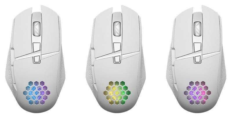 Mysz bezprzewodowa Defender GLORY GM-514 optyczna 3200dpi biała RGB AKUMULATOR 7 przycisków Gaming — zdjęcie 2