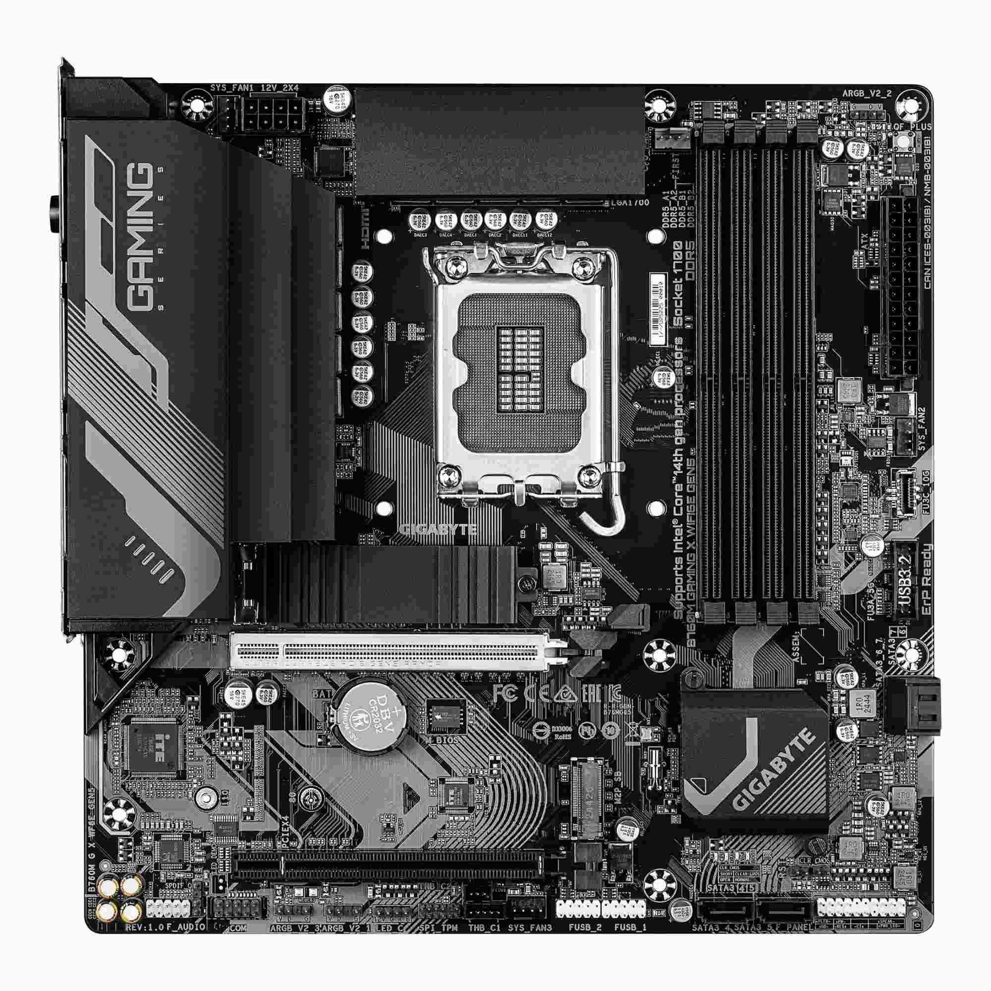 Płyta Gigabyte B760M GAMING X WIFI6E GEN5 /B760/DDR5/SATA3/M.2/USB3.1/PCIe5.0/WiFi/BT/s.1700/mATX — zdjęcie 1