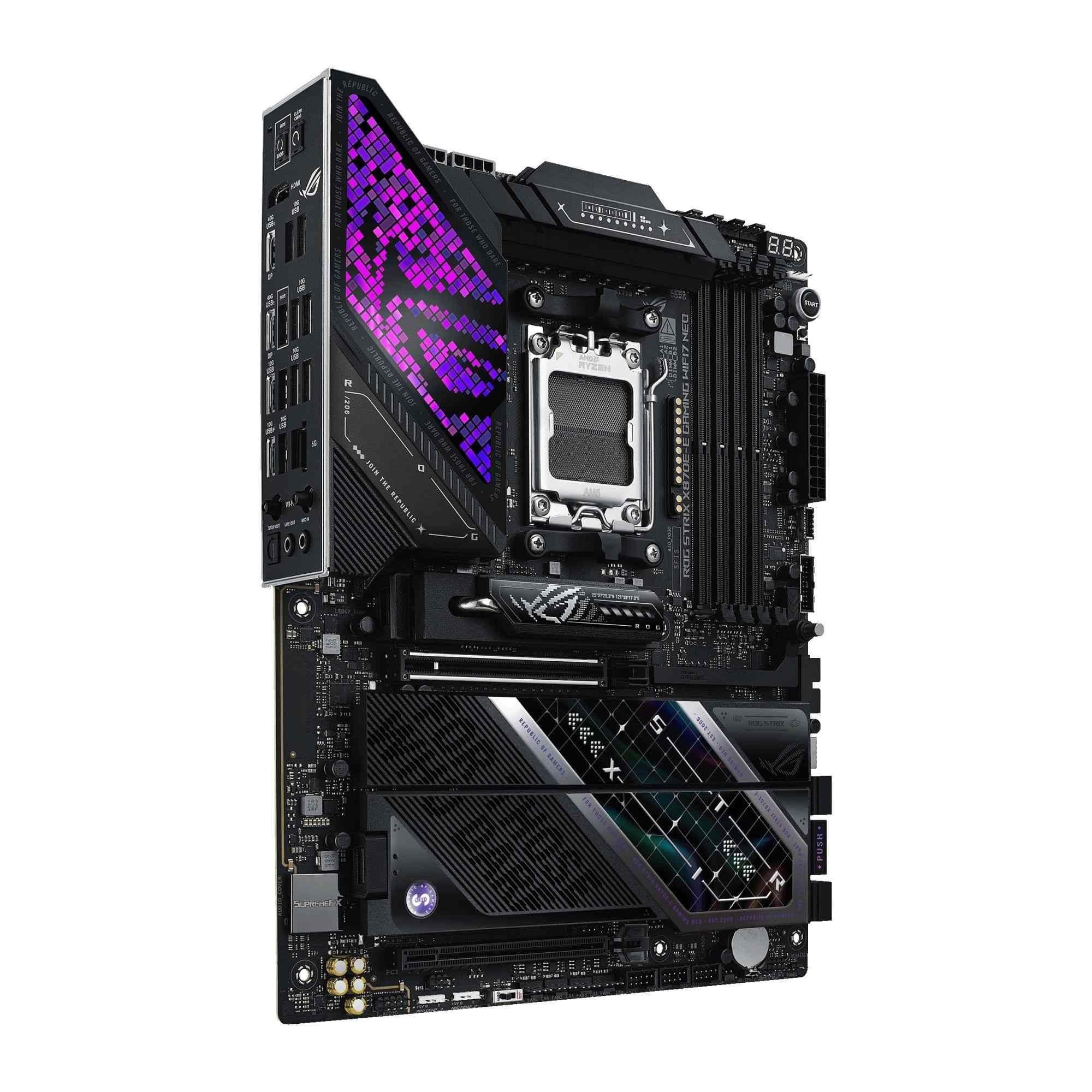 Płyta Asus ROG STRIX X870E-E GAMING WIFI7 NEO /AMD X870/DDR5/SATA3/M.2/USB4/WiFi/BT/PCIE5.0/AM5/ATX — zdjęcie 2