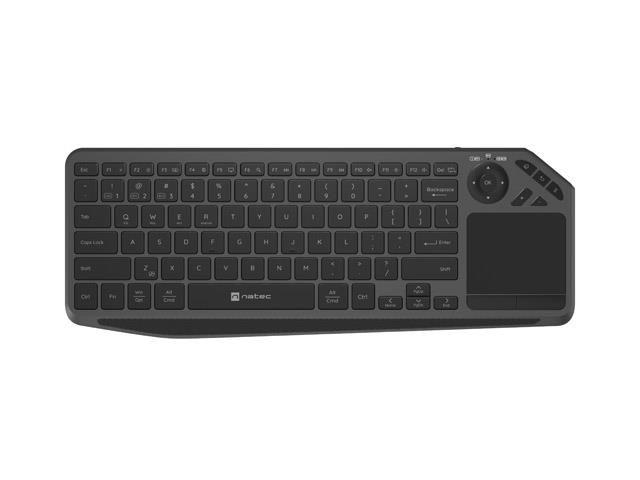 Klawiatura bezprzewodowa Natec Turbot 2 US do Smart TV bezprzewodowa BT + 2,4 GHz X-Scissors z touchpadem slim